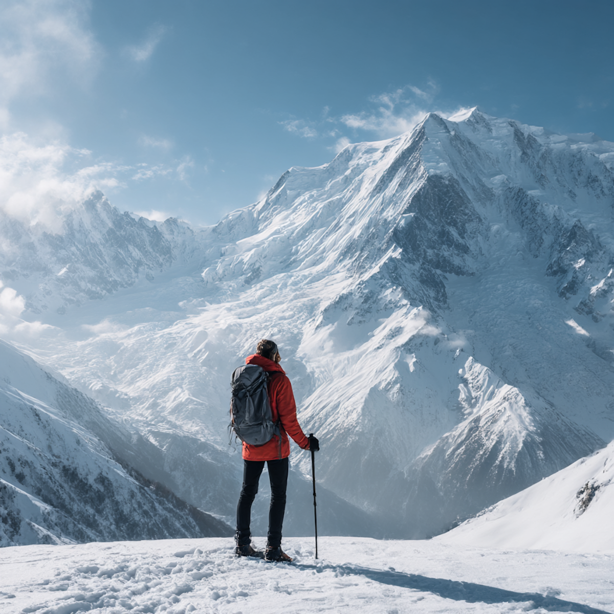 Mountain hiker adventure showing activewear lifestyle